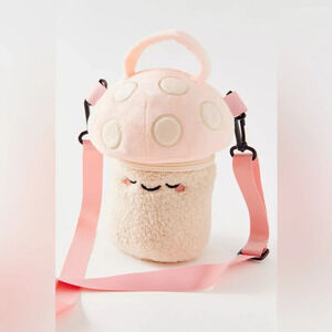 Smoko Plushie Cosmetic Bag, Pink Mushroom, NWT